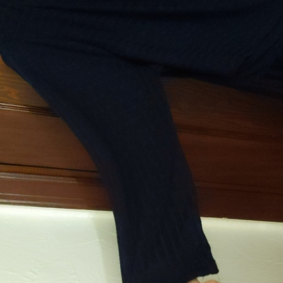 Jessica Simpson Maternity Dark Blue Ribbed Short Sleeve Mini Dress Size XL - Picture 3 of 8